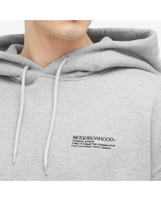 Neighborhood Gray Logo Pullover Hoodie for men