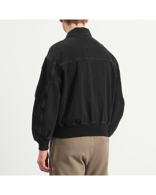 DIESEL Black Kurz Denim Bomber Jacket for men