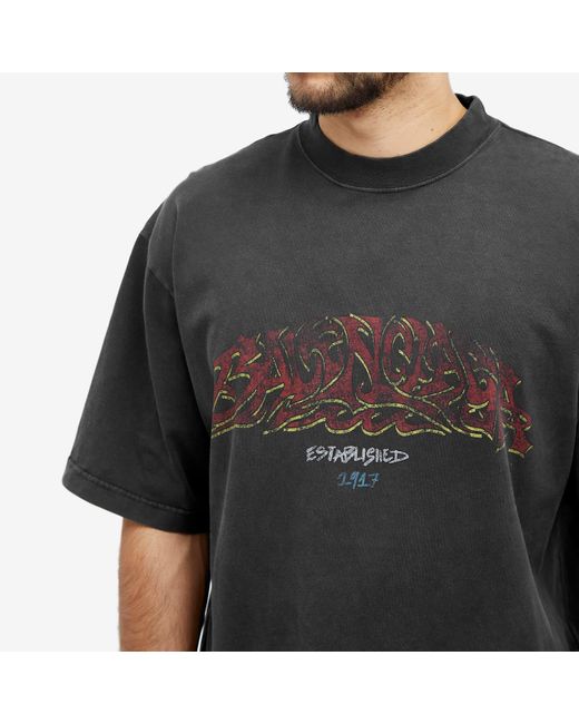 BALENCIAGA バレンシアガ　Offshore Tシャツ BALENCIAGA バレンシアガ OFFSHORE ロゴプリントオーバーサイズT