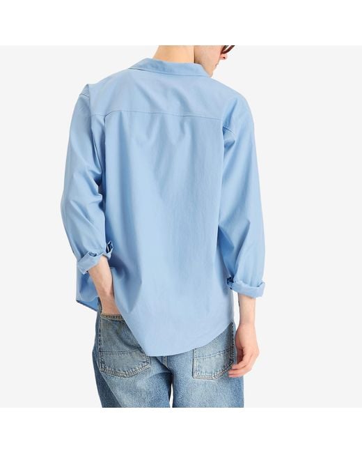 AURALEE Washed Finx Twill Big Shirt in Blue for Men | Lyst UK