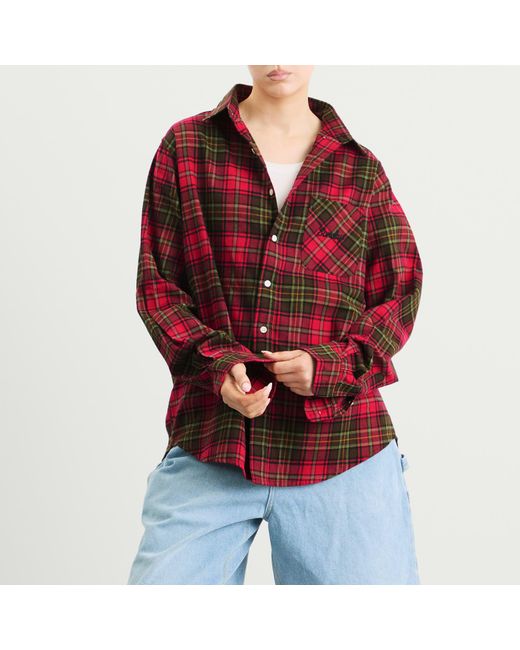 SUNDAYFRUITMARKET Red Sunday Check Shirt
