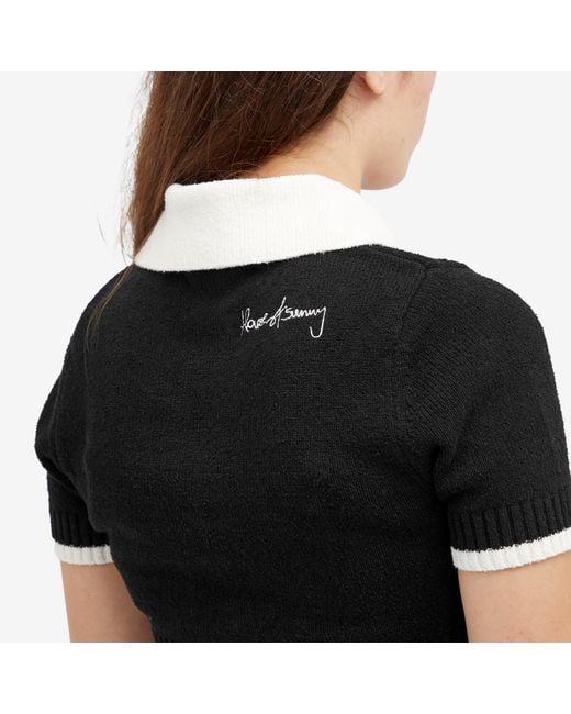 House Of Sunny Black Contrast Collar Button-Up Cardigan