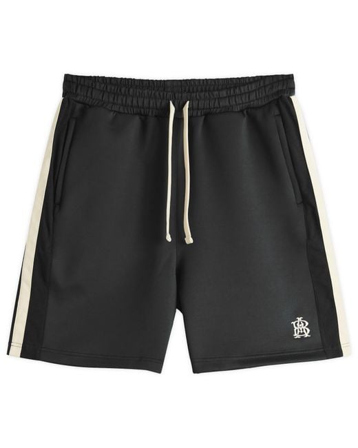 About Blank Black Monogram Track Short for men