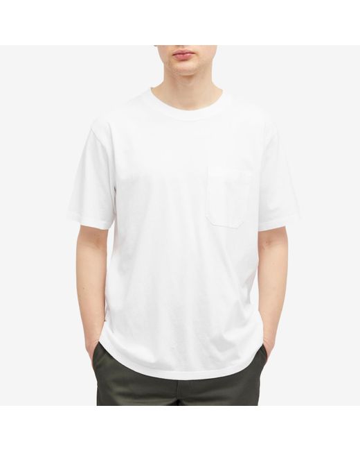 Dickies White Garment Dyed Pocket T-Shirt for men