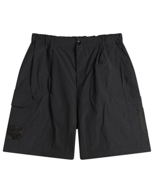 A Kind Of Guise Black Quito Pleated Tech Shorts for men