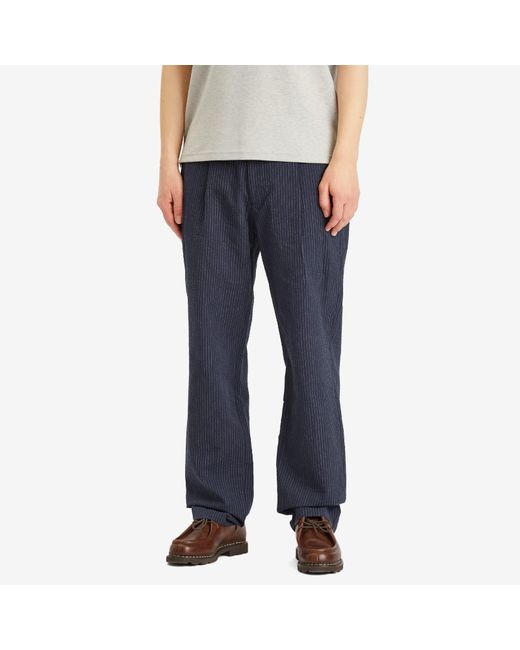 Oliver Spencer Blue Orton Pleated Trousers for men