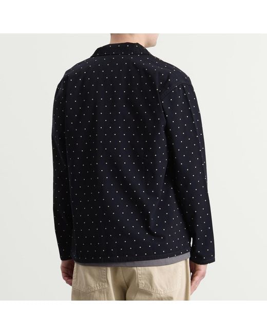 Service Works Blue Polka Dot Chore Shirt Jacket for men