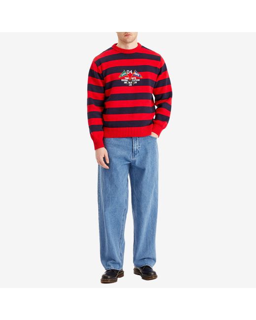 PATTA Red Stripe Flag Knit Jumper for men