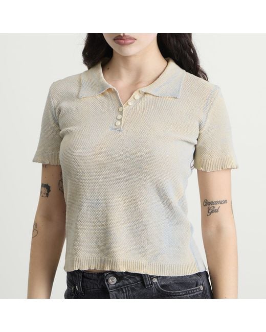 Maison Margiela White Stamped Cotton Polo