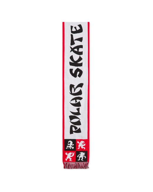 POLAR SKATE Red Checkers Football Scarf for men