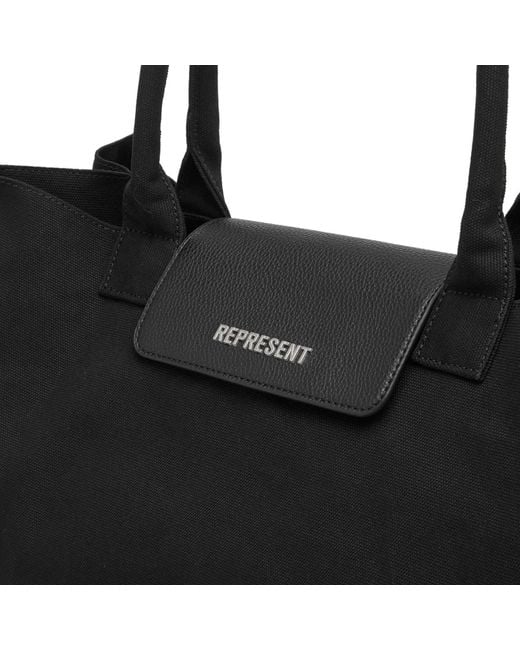 Represent Black Canvas Tote Bag for men