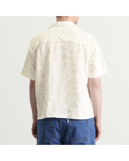 Wax London Natural Curzon Jacquard Vacation Shirt for men