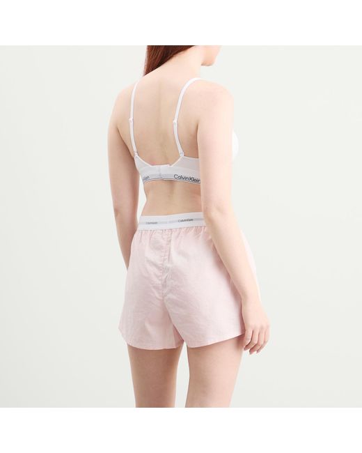 Calvin Klein White Icon Lightly Lined Triangle Bra