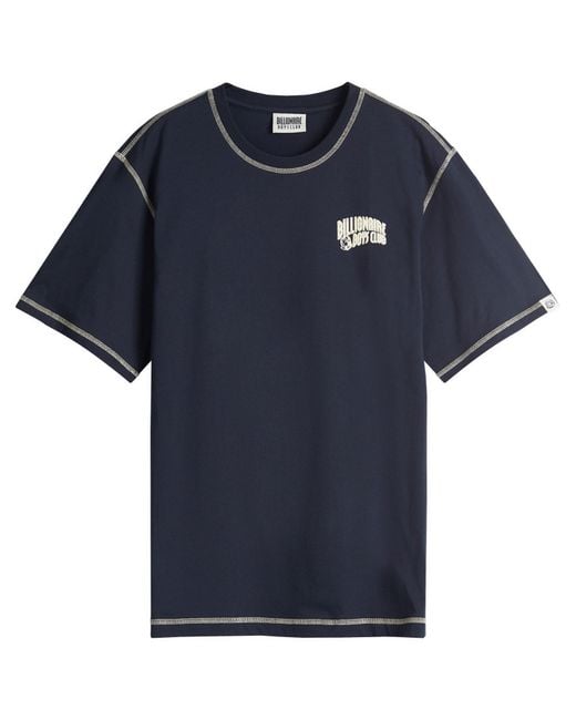 BBCICECREAM Blue Small Arch Logo Contrast Stitch T-Shirt for men