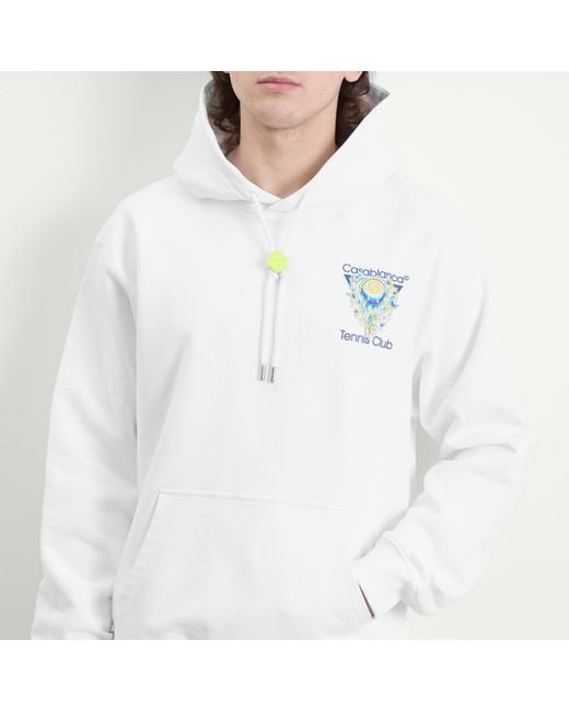 Casablanca White Tennis Club Icon Hoodie for men
