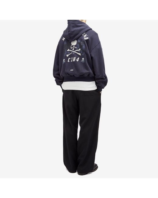 C2H4 Blue X Mastermind Japan Profile Zip Hoodie for men