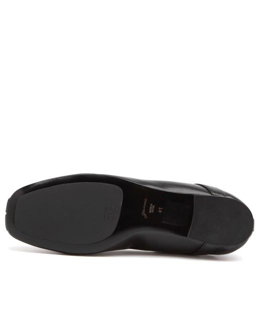 Ganni Black Crinkle Eyelets Lace Up Ballerina
