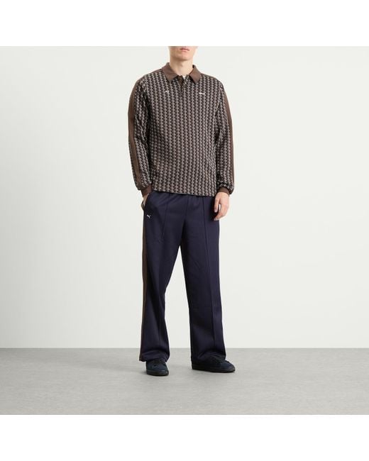 PUMA Brown X Jjjjound T7 Long Sleeve Polo