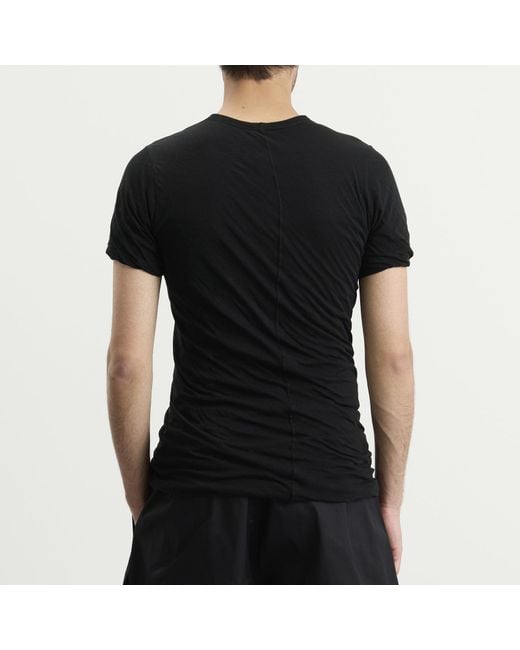 Rick Owens Black Double Layer T-Shirt for men