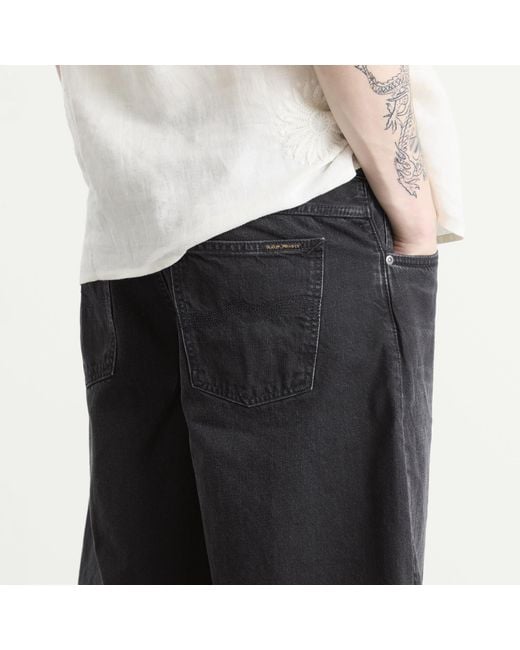 Nudie Jeans Black Zeb Denim Shorts for men