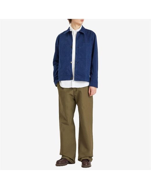 Norse Projects Blue Marcus Canvas Overshirt for men
