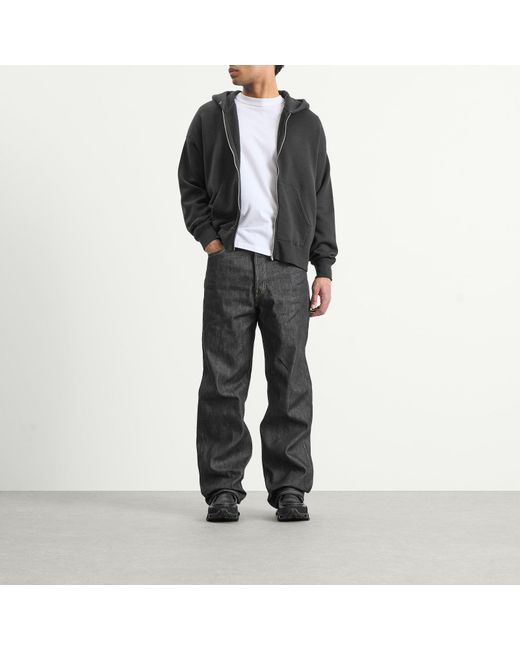 Visvim Black Jumbo Fine Wool Hoodie for men