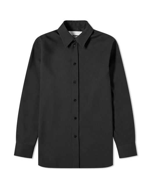Jil Sander Black Heavy Cotton Shirt for men