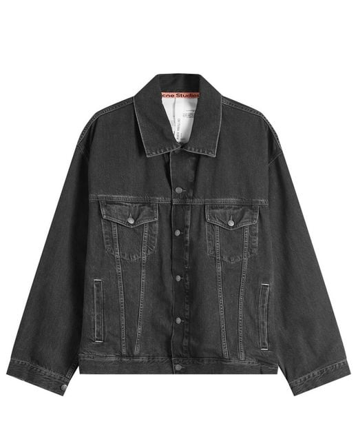Acne Black Robert Relaxed Denim Jacket for men