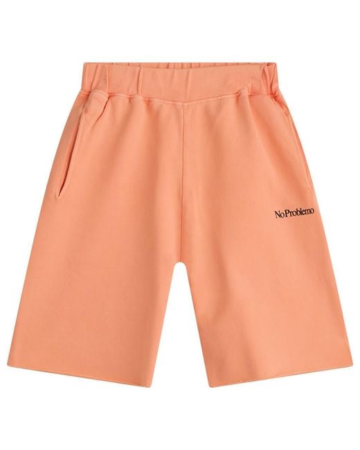 No Problemo Orange Mini Problemo Sweatshorts