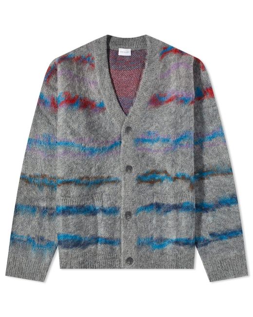 John Elliott Mohair Jacquard Cardigan in Blue for Men | Lyst