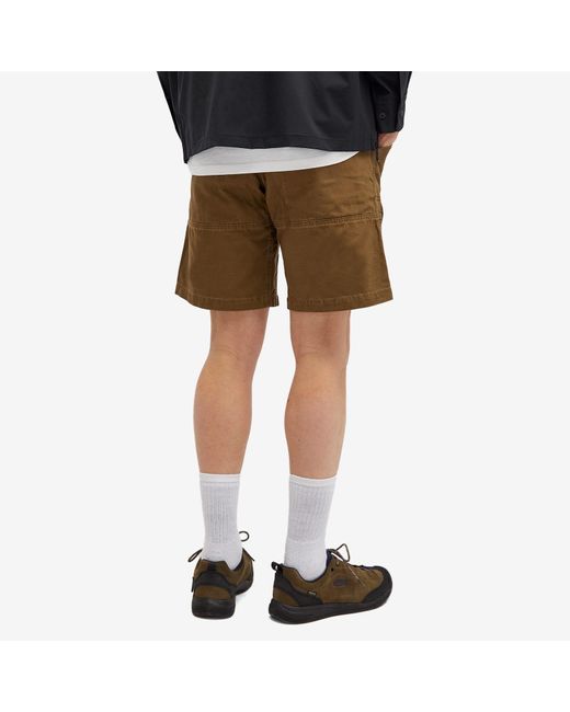 Gramicci Brown Canvas Equipment Shorts for men