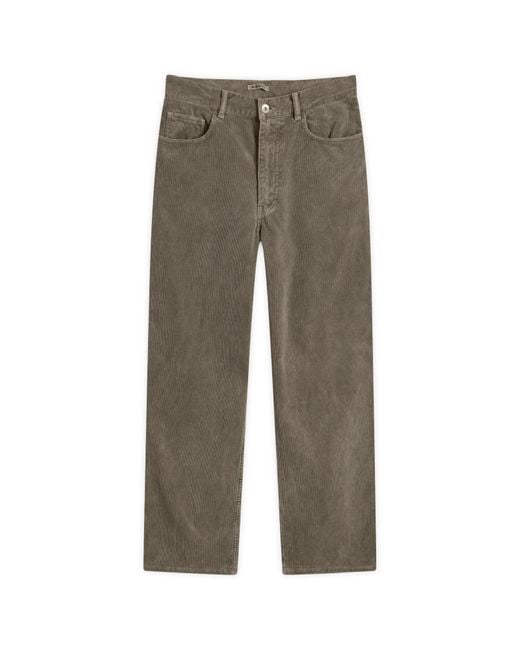 AURALEE Pigment Dyed Finx Corduroy 5P Pants in Grey for Men | Lyst UK