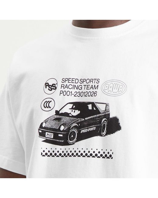 Pawa Speed Sports White P-Key T-Shirt for men