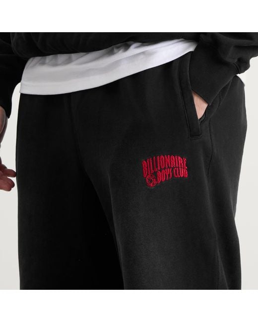 BBCICECREAM Black Oversized Arch Logo Sweatpants for men