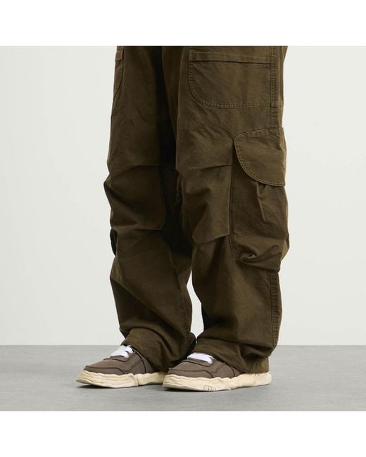 Maison Mihara Yasuhiro Brown Parker Embroidery Vintage Low-Top for men