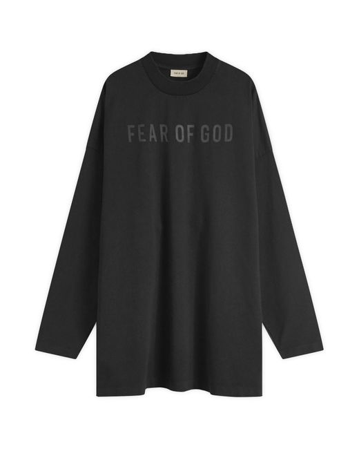 Fear Of God Black Long Sleeve Thunderbird Logo T-Shirt for men