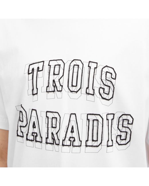 3.PARADIS White Nc T-Shirt for men