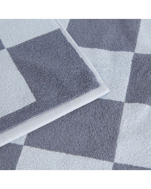 Hay Blue Check Bath Mat