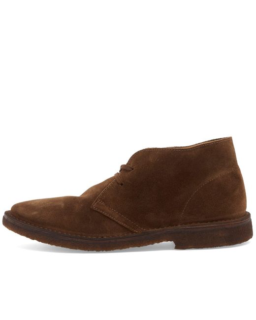 Drake's Brown Clifford Desert Boots Suede for men