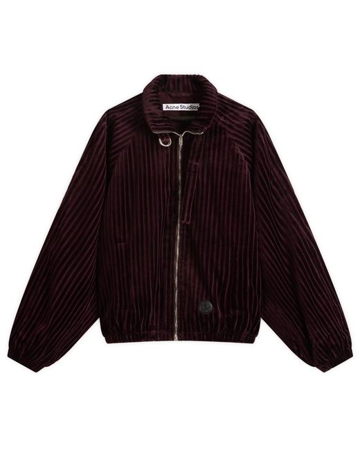 Acne Purple Otrake Jumbo Cord Bomber Jacket for men