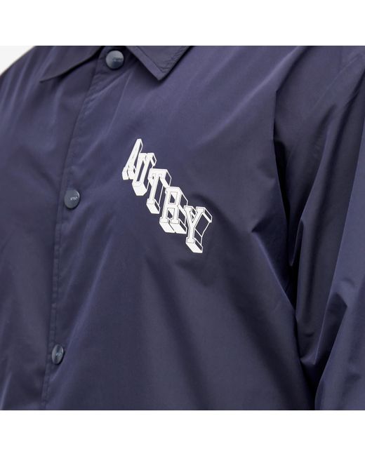 Autry Blue 3D Logo Coach Jacket for men