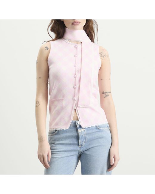 House Of Sunny Pink Ladies Peggy Vest