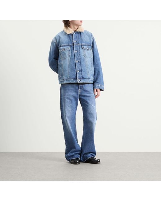 Acne Blue Vintage Padded Robert Denim Jacket for men
