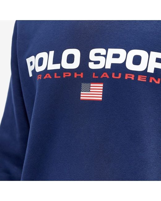 Polo Ralph Lauren Blue Polo Sport Crew Sweat for men