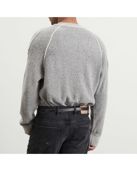 Represent Gray Lightweight Alpaca Knit Jumper for men
