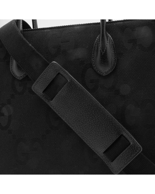 Jumbo GG tote bag in black GG canvas