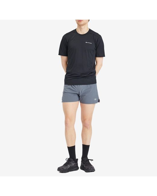 New Balance Gray Rc Seamless Short 5 Inch for men