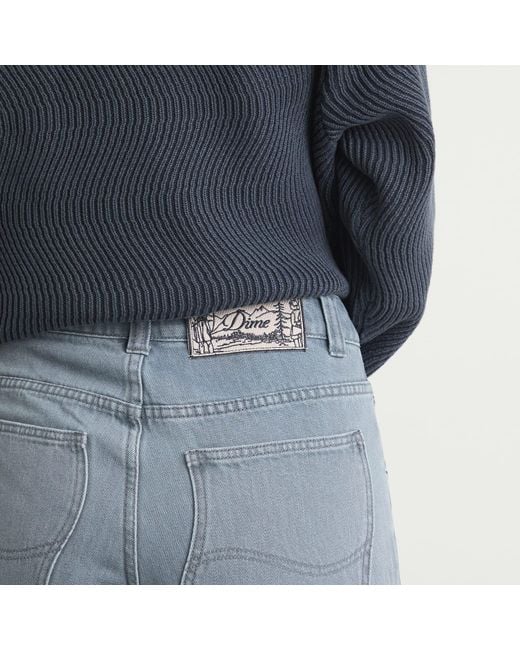 Dime Blue Relaxed Denim Pants