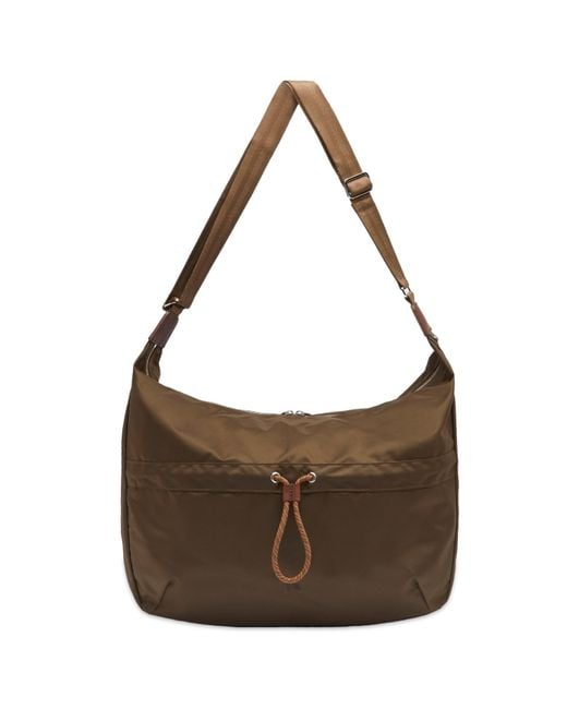 F/CE Brown Durable Nylon Two-Way Tote Bag for men