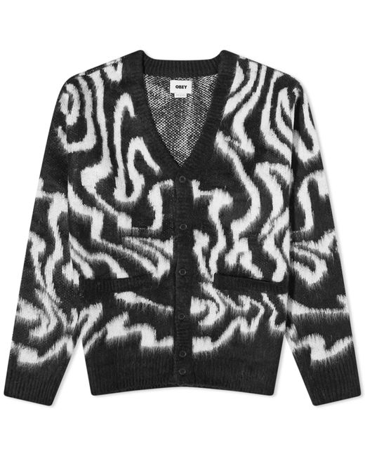 Obey Black Pally Cardigan for men